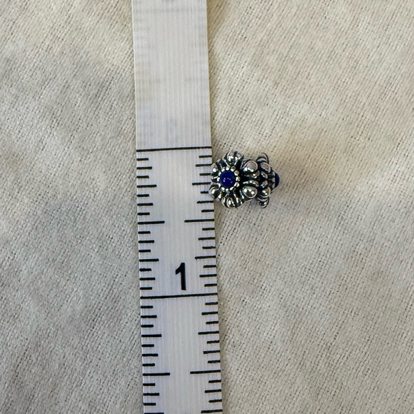 Retired Pandora Birthday Blooms September Sapphire Birthstone Charm - Picture 5 of 5